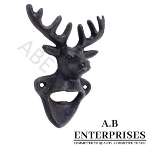 Moose Bottle Opener – Cast Iron Animal Design Bar Tool by A.B. Enterprises