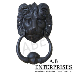 Cast Iron Decorative Lion Face Door Knocker by A.B. Enterprises India