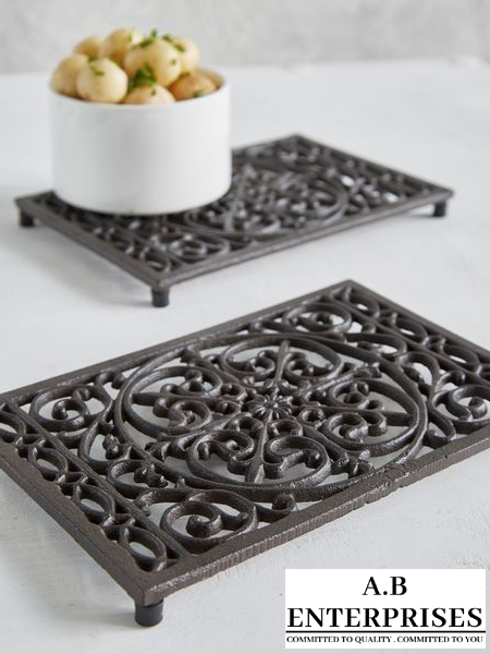 Cast Iron Decorative Kitchen Trivet || Direct Factory Manufacturer & Exporter From India Of Cast Iron Decorative Items
