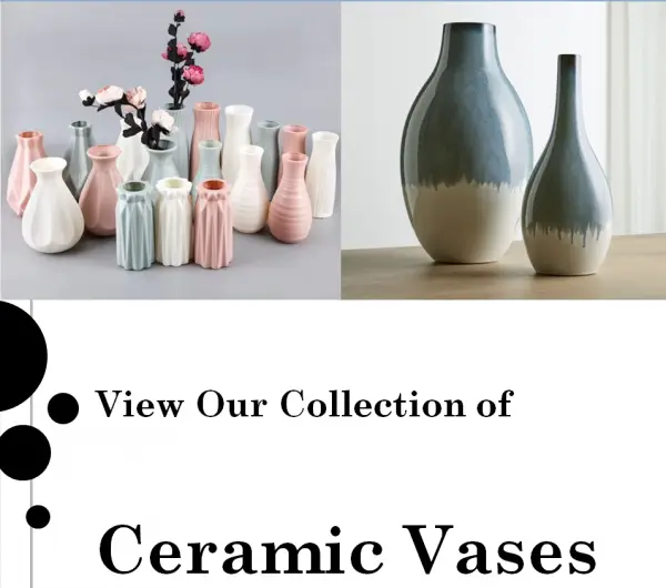 Hand-painted ceramic vases for home décor