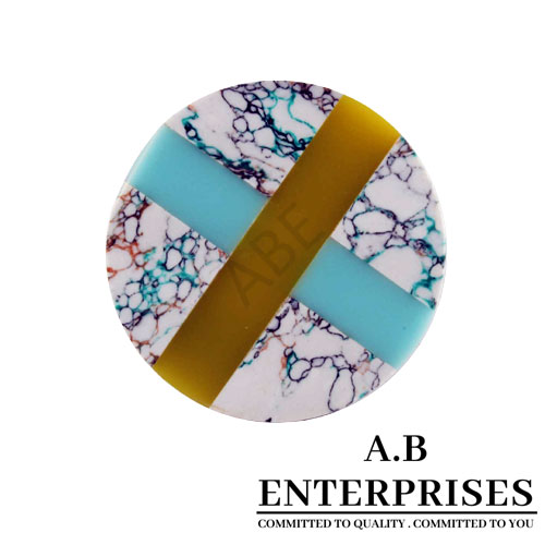 Wooden Cabinet Knob with multicolor beaded design by A.B. Enterprises India